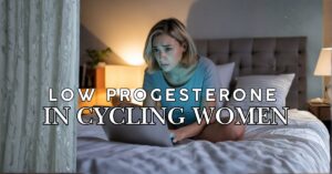 women in bed looking concerned