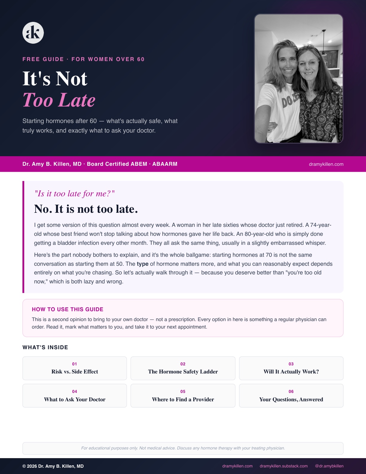 It's Not Too Late guide cover