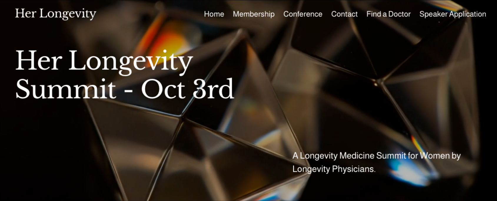 Her Longevity Summit, October 3, 2026, New York City